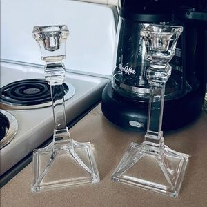 Crystal Glass Candle Holders